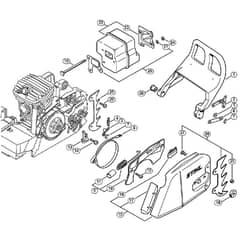 Genuine Stihl MS390 / D - Chain brake, Muffler