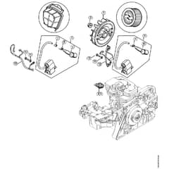 Genuine Stihl MS391 / E - Ignition System, Wiring Harness
