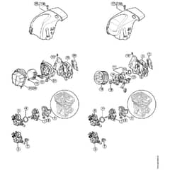 Genuine Stihl MS391 / J - Carburetor bracket, Air filter, Shroud