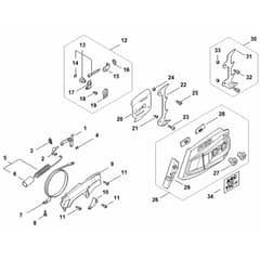 Stihl MS400.1 C-M - Chain Brake, Chain Tensioner - Parts Diagram