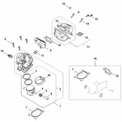 Stihl MS400.1 C-M - Cylinder, Muffler - Parts Diagram