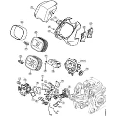 Genuine Stihl MS441 / K - Carburetor bracket, Air filter