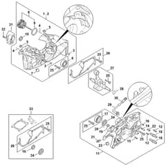 Genuine Stihl MS462 C-M / A - Crankcase