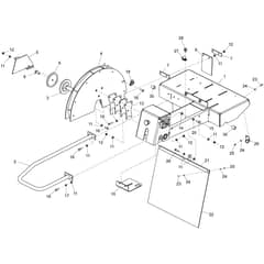 Belle MS 500 Bench Saw - Handle & Blade Guard