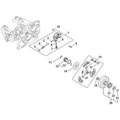 Stihl MS500i - Oil Pump, Clutch - Parts Diagram