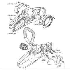 Stihl MSA140 C-B - Tightening Torques - Parts Diagram