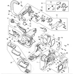Stihl MSA220.0 T - Electric Motor - Electronic Module - Handle Housing - Parts Diagram