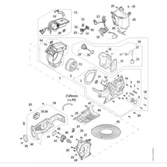 Stihl MSA300.0 - Electric Motor - Electronic Module - Oil Tank - Parts Diagram