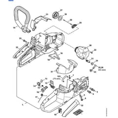 Stihl MSA 120 C-B - Handle Housing - Shroud - Parts Diagram