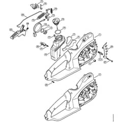 Genuine Stihl MSE190 C-BQ / D - Handle housing, Oil tank