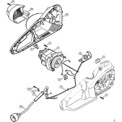 Genuine Stihl MSE250 C-Q / B - Electric motor, Motor housing USA, CDN