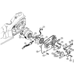 Genuine Stihl MSE250 C-Q / E - Oil pump, Chain sprocket