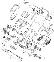 MSR 38 - 2014-2016 - 290002153/M14 - Mountfield Scarifier Main Assembly Diagram