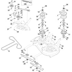 Viking MT4097.0 SX - Blade Drive - Parts Diagram