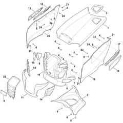 Viking MT4112.1 SZ - Engine Hood - Parts Diagram