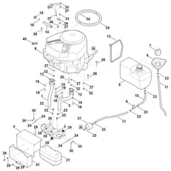 Viking MT4112.1 SZ - Engine, Tank - Parts Diagram