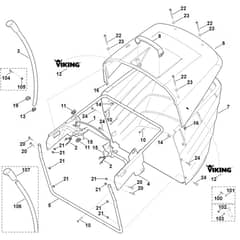 Viking MT5097.0 K - Grass Catcher Bag - Parts Diagram