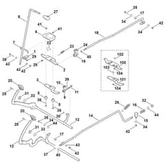 Viking MT5097.0 Z - Brake And Gearbox Control - Parts Diagram
