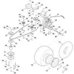 Viking MT5097.0 Z - Gearbox, Rear Wheel - Parts Diagram