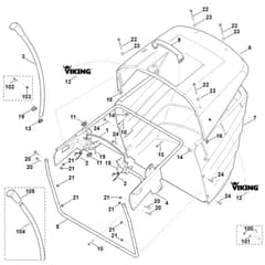 Viking MT5097.0 Z - Grass Catcher Bag - Parts Diagram