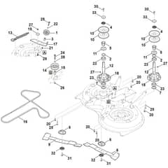 Viking MT5097.1 - Blade Drive - Parts Diagram