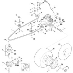 Viking MT5097.1 C - Gearbox, Rear Wheel, Blade Clutch - Parts Diagram