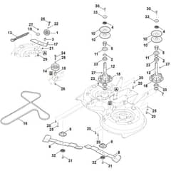 Viking MT5097.1 Z - Blade Drive - Parts Diagram