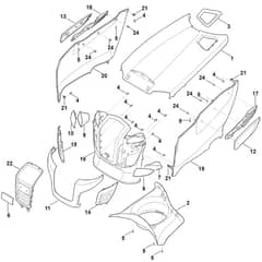 Viking MT5097.1 Z - Engine Hood - Parts Diagram