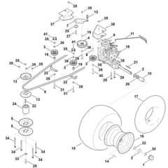 Viking MT6112.0 C - Gearbox, Rear Wheel - Parts Diagram