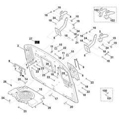 Viking MT6112.0 K - Back Panel - Parts Diagram