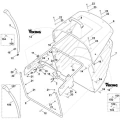 Viking MT6112.0 K - Grass Catcher Bag - Parts Diagram