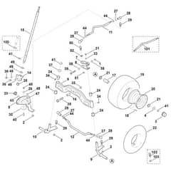 Viking MT6112.0 ZL - Steering, Front Wheel - Parts Diagram