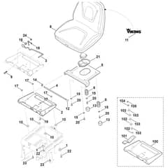 Viking MT6127.1 ZL - Seat - Parts Diagram