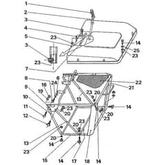 Viking MT640 (1996) - Grass Catcher Bag - Parts Diagram