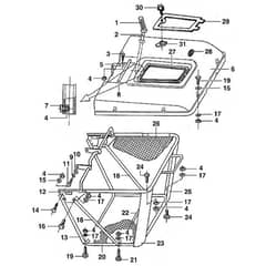 Viking MT640 (1997) - Grass Catcher Bag - Parts Diagram