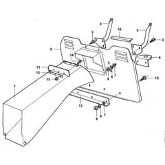 Viking MT640 (1997) - Grass Catcher Bag Support - Parts Diagram