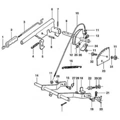 Viking MT640 (1997) - Height Adjustment - Parts Diagram