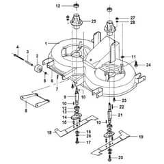 Viking MT640 (1997) - Mowing Deck - 1 - Parts Diagram