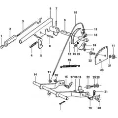 Viking MT680 - Height Adjustment - Parts Diagram