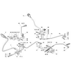 Viking MT745 - Brake And Gearbox Control - Parts Diagram