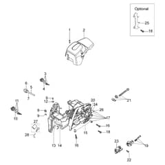 MT 350 S - Efco Chainsaw Crankcase assy Diagram