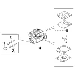 MT 4110 - Efco Chainsaw Carburetor WT-780G Diagram