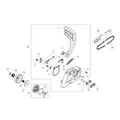 MT 4110 - Efco Chainsaw Clutch and Brake Diagram