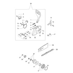 MT 5200 - Efco Chainsaw Clutch and Brake Diagram