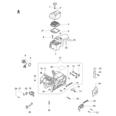 MT 5200 - Efco Chainsaw Tank and air filter Diagram