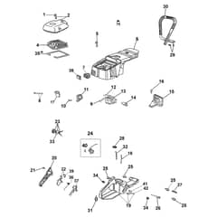 MT 6300 - Efco Chainsaw Tank and air filter Diagram