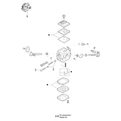 MT 6500 - Efco Chainsaw Carburettor HD-48A Diagram