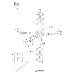 MT 6510 - Efco Chainsaw Carburettor HD-57 Diagram