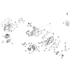 MT 6510 - Efco Chainsaw Crankcase and air filter Diagram