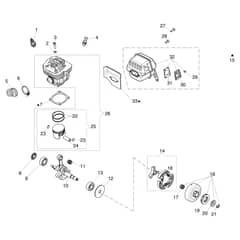 MT 6510 - Efco Chainsaw Engine Diagram